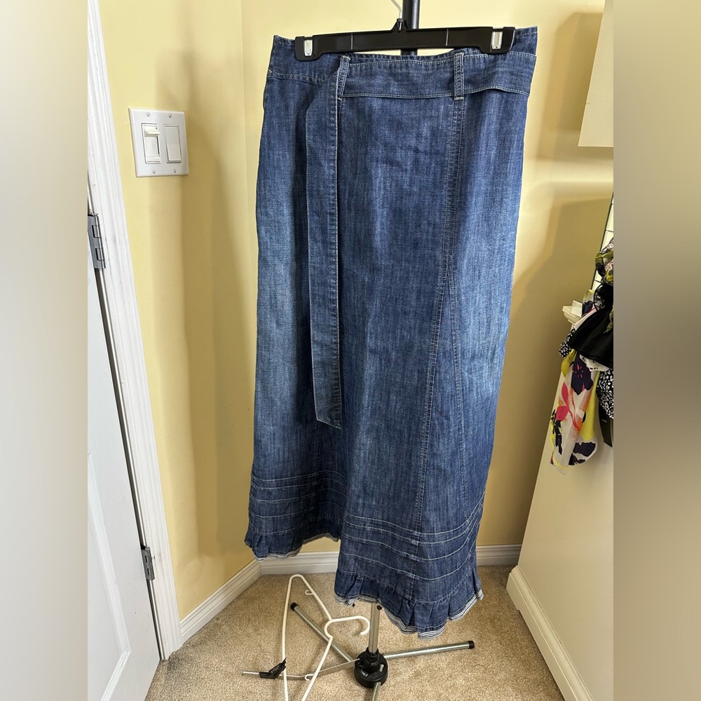 Seed Jeans maxi jean skirt size medium